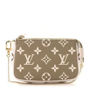 AUTHENTIC Louis Vuitton Empreinte Spring in the City Mini Pochette Kaki Beige
